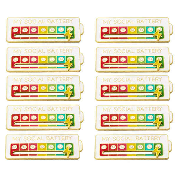 2026 Social Battery Status Brooch