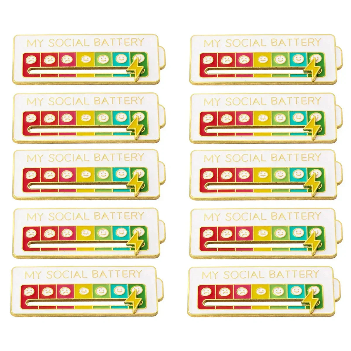 2026 Social Battery Status Brooch