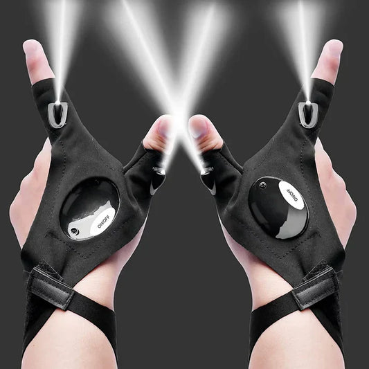 LED Half-Finger Gloves