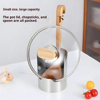 2 in 1 stainless steel spoon lid holder