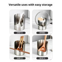 2 in 1 stainless steel spoon lid holder