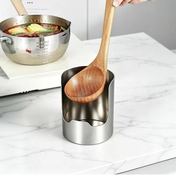 2 in 1 stainless steel spoon lid holder