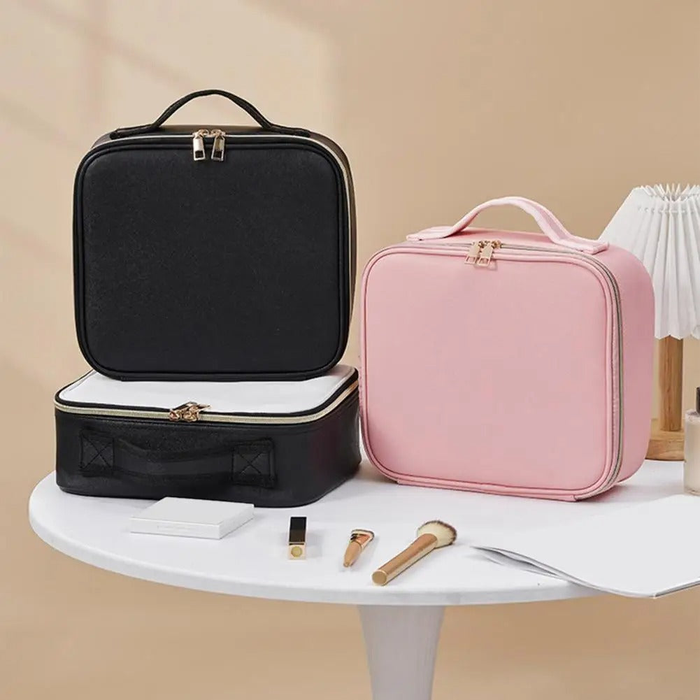 Lighted Makeup Bag with Mirror