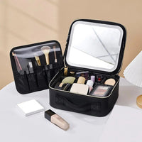 Lighted Makeup Bag with Mirror